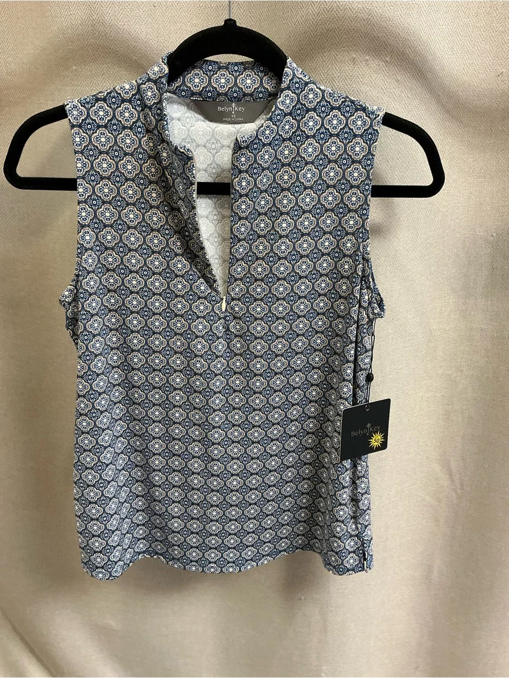 Belyn Key Evie Sleeveless Top Edinburgh Tile